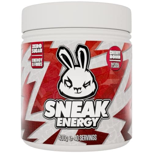 SNEAK Energy Drink Powder | Cherry Bomb |No Sugar. No Nasties. Just Natural Caffeine, Focus-Boosting Nootropics | 40 Servings