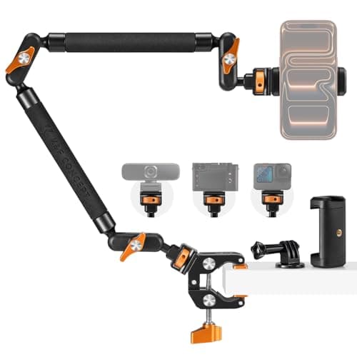 K&F CONCEPT 22" Magic Arm Clamp Overhead Camera Mount with 1/4" Screw