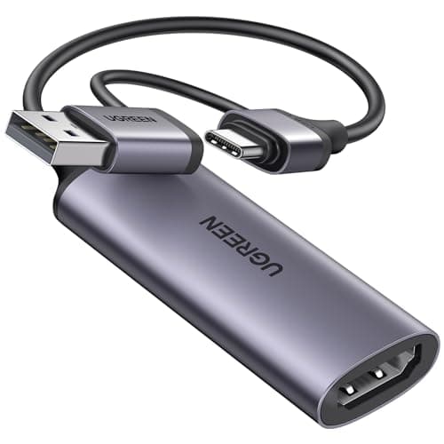 UGREEN Video Capture Card HDMI to USB C 1080P 60FPS Capture | 4K Input Audio Game Recording Streaming Device Compatible with Switch PS5 Xbox DSLR iPad PC Laptop Phone Quest 3 TV Box