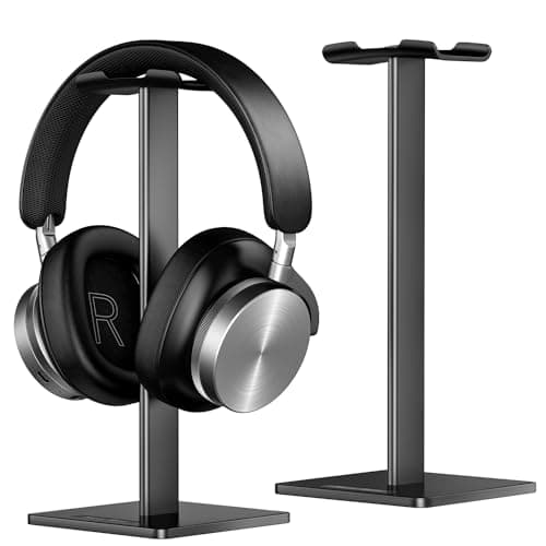 New Bee Headphone Stand Headset Stand Headphone Holder Universal Aluminum Gaming Headset Holder Earphone Display Earbuds Mount For All Headphones (Black)