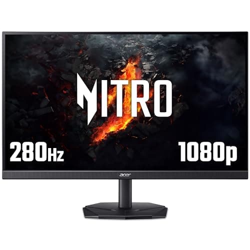 acer Nitro KG272Z3 27 inch Full HD (1920 x 1080) Gaming Monitor - 280Hz, 0.5ms, IPS Panel, FreeSync Premium, 99% sRGB, HDR Ready, Speakers, DisplayPort, HDMI
