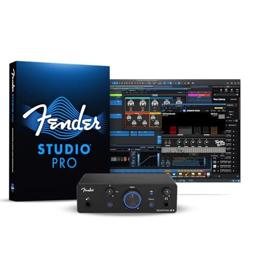 Fender Quantum LT 2 | USB-C Audio Interface for Music Production, MAX-HD Mic Preamp, Instrument Input, Low-Latency Drivers, Loopback, Balanced Outputs, Headphone Amp, Mac & PC