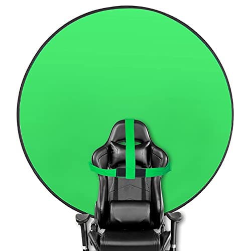 Portable Green Screen Chair, 57 in Greenscreen Backdrop with Stand Double Sided Foldable Green Background, Chroma Key, for Photography Streaming Gaming Photo Zoom Video Chats and Meeting