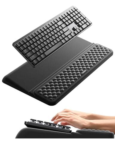 Vaydeer Keyboard Stand with Wrist Rest, Memory Foam, Black