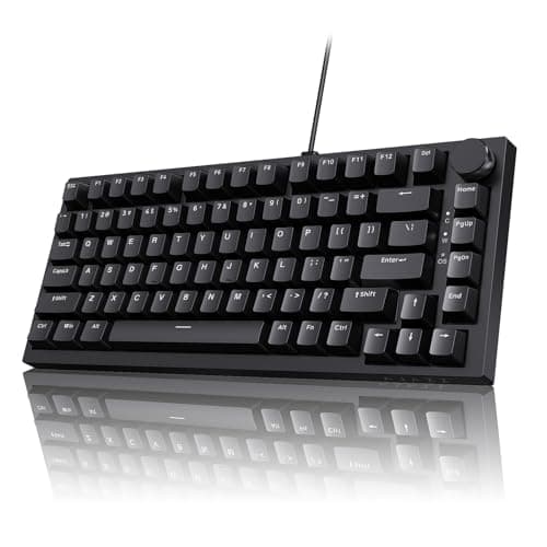 Ajazz AK820 75% Wired Gasket Mechanical Gaming Keyboard with Volume Knob - South Facing LED