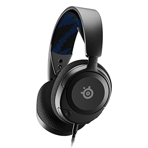 SteelSeries Arctis Nova 1P for PlayStation - PS5 Gaming Headset - Hi-Fi Drivers - 360° Spatial Audio - AirWeave Memory Foam Ear Cushions - Lightweight - Also compatible with PC, Xbox - Black