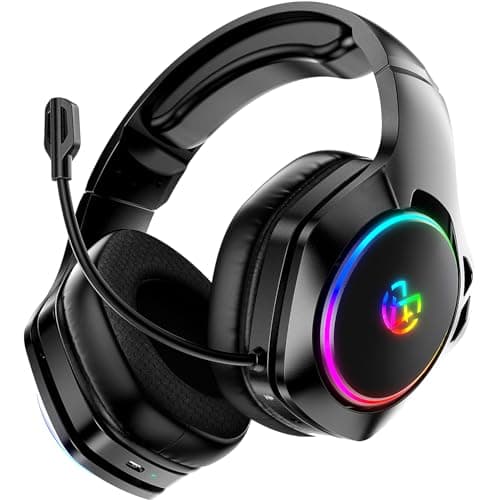 Tatybo Wireless Gaming Headsets for Ps5 Ps4 PC, 2.4GHz USB & Type-C Gaming Headphones, 40H+ Hrs & 7.1 Surround Sound with Noise Canceling Microphone for Switch Phone