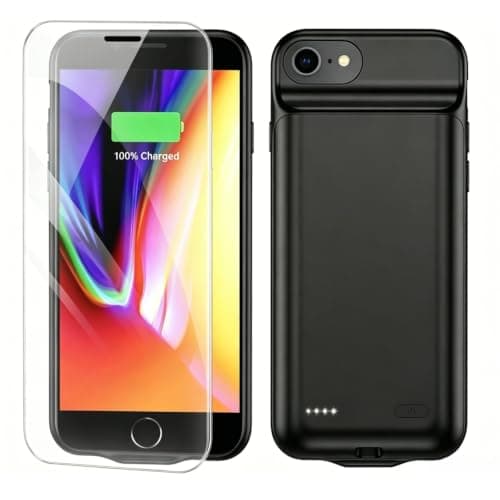 TAYUZH Battery Case for iPhone 8/7/6s/6/SE 2022/2020, 6800mAh, Black