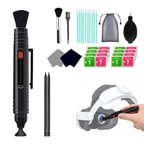 Camera Lens Cleaning Kit | Multifunctional Microfiber Cleaning Cloth for VR - Easy Lens Cleaner, Professional Glasses Cleaner, Quick Microfiber Cloths for Rift S, AR, VR Headset