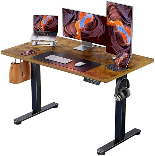 ErGear Electric Standing Desk 120 x 60cm 4 Memory with Splice Board