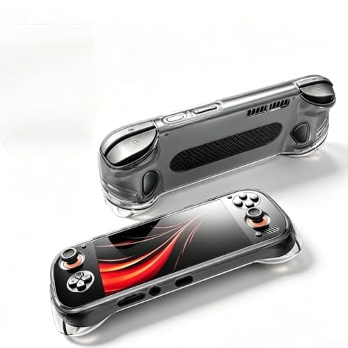 Transparent TPU Protective Case for AYN Odin 3 Handheld Console, Transparent Lightweight Slim Cover with Precise Cutouts for Buttons and Ports (Black)