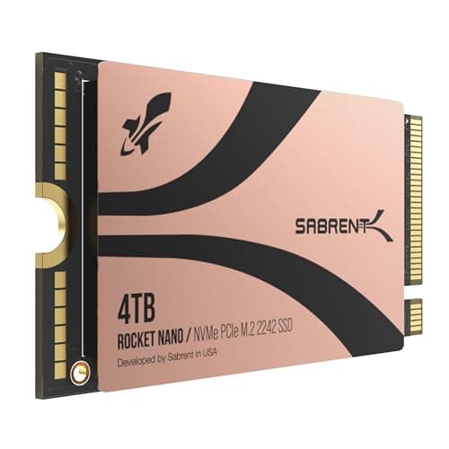 SABRENT Rocket 2242 4TB NVMe SSD, PCIe 4.0 x4 M.2 2242 Internal Solid State Drive, TLC NAND, Up to 7300MB/s Read & 6400MB/s Write, Compact SSD for Laptops, Mini PCs & Handheld Devices (SB-2742-4TB)