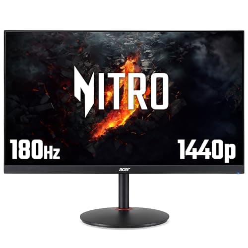 acer Nitro XV271UM3 27 inch Quad HD (2560 x 1440) Gaming Monitor - 180Hz, 1ms, IPS Panel, FreeSync Premium, 95% DCI-P3, HDR Ready, Speakers, DisplayPort, HDMI
