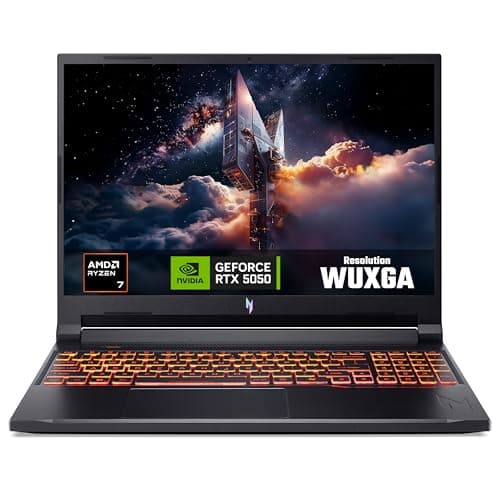 Acer Nitro V16 Ai ANV16-42 Gaming Laptop - AMD Ryzen 7 260, 16GB, 512GB SSD, NVIDIA GeForce RTX 5060, 16" WUXGA IPS 180Hz, Windows 11, Black