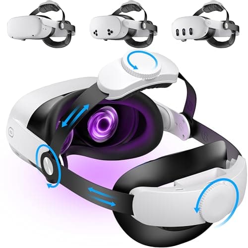 Lightweight Liftable Head Strap for Meta Quest 3/3S/Meta Quest 2,VR Headset Elite Strap Replacement for Oculus Quest 3/3S/2 Accessories,Pressure-Reduce Headstrap with All-Directional Adjust Wheel Knob