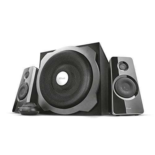 Trust Tytan 2.1 PC Speakers with Subwoofer 120W (60W RMS), UK Plug, Black