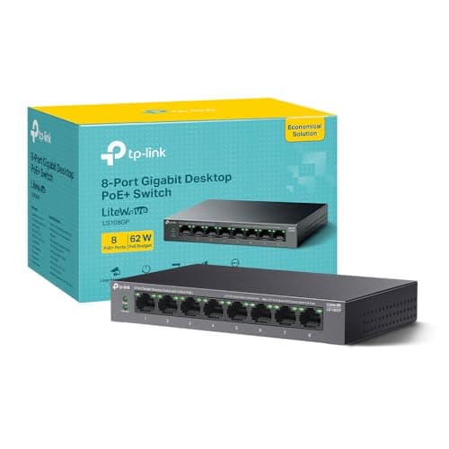 TP-Link LS108GP 8-Port Full Gigabit PoE+ Switch, Network Switch