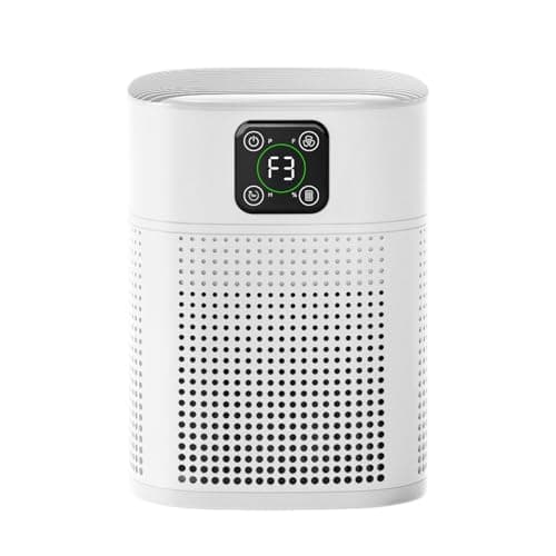 OUNEDA HY1800 Pro Air Purifier for Bedroom & Home, 360° Air Intake, H13 HEPA Air Cleaner for Smoke, Pet Dander & Odours, Quiet Sleep Mode, 9H Timer, White