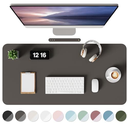 MOLMO Leather Desk Mat, Mouse Pad & Laptop Mat Dark Grey 60x35 cm