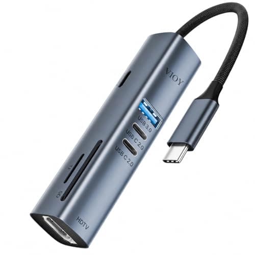 VIOY 7-in-1 USB C Multiport Hub 4K HDMI 100W PD SD TF Card Reader Adapter