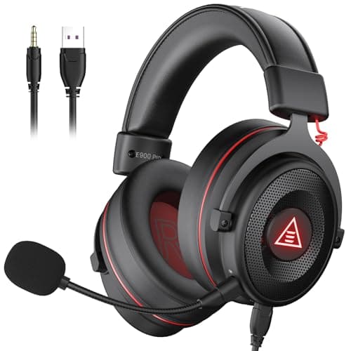 EKSA E900Pro USB Gaming Headphones for PS5, PS4, Xbox, Computer(Black)