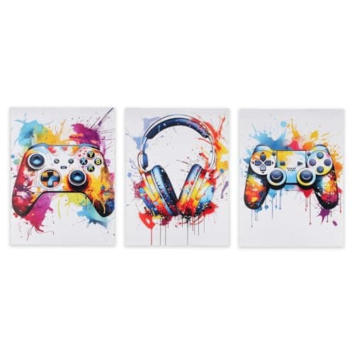 milaosk 3Pcs Gaming Canvas Wall Art Posters Prints Video Game Pictures