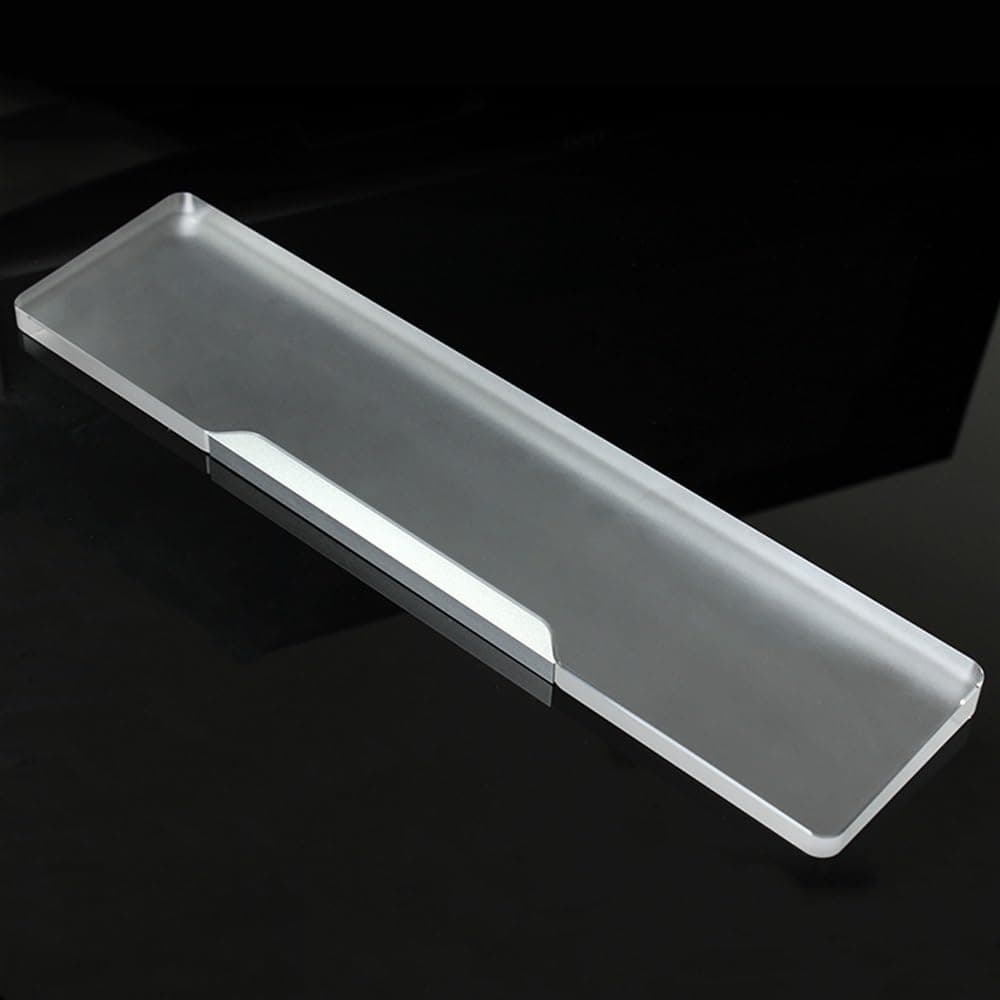 DucKey Custom Keyboard Wrist Rest, Metal + Acrylic Transparent Ergonomic Wrist Pad For Mechanical Keyboard (Color : Silver, Size : 60%)