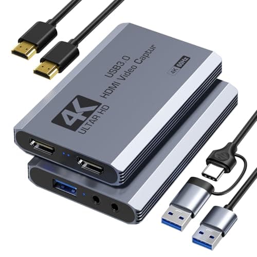 XIIXMASK USB 3.0 HDMI Capture Card, 4K60FPS Capture with Pass-Through