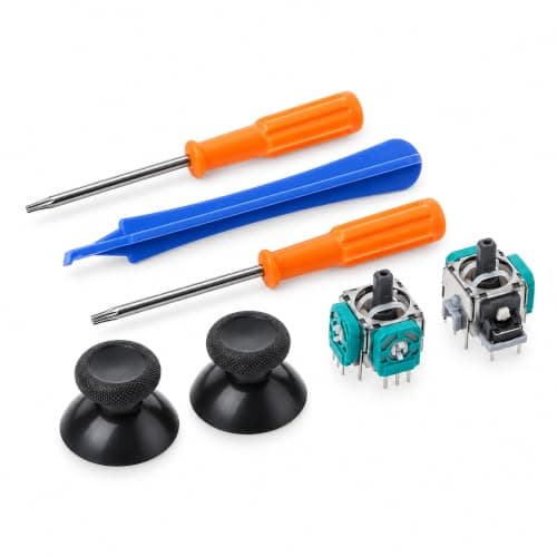 PA PRODUCTS Xbox One S Controller Thumbstick Replacement Joystick Axis Analog Sensor + Tools (Red and Blue)