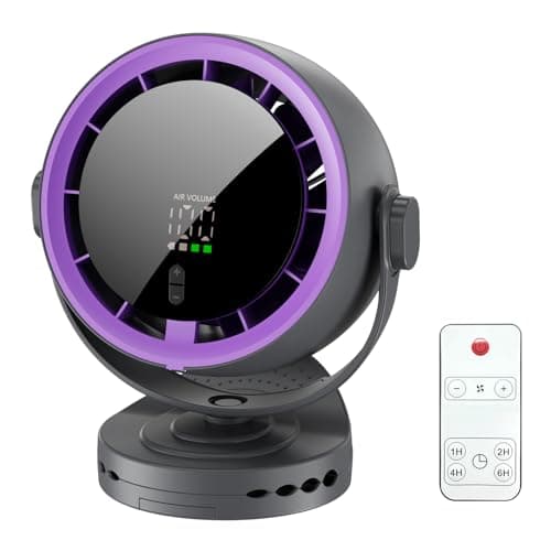 ZDKLL Clip On Fan, 3-in-1 Design, Rechargeable 5000mAh USB Fan with Remote