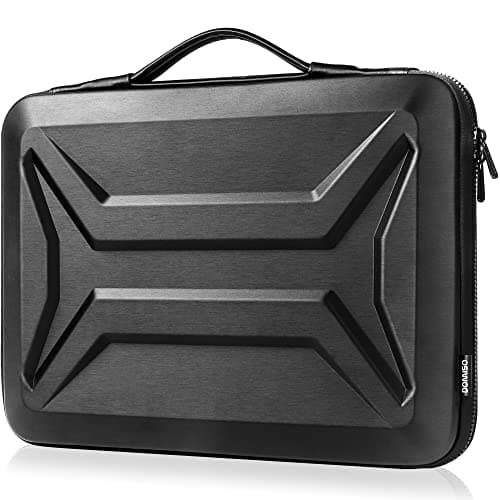 DOMISO 15.6-16 Inch Laptop Hard Case,Waterproof Shockproof Hard Shell Laptop Sleeve Protective Bag with Retractable Handle for Macbook Pro 16/Lenovo ThinkPad/HP ENVY/Dell XPS, Black