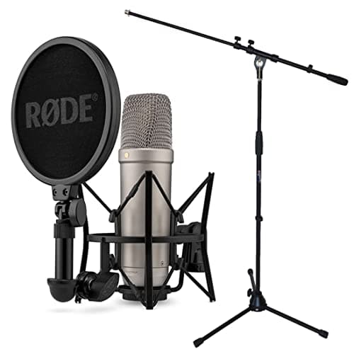 RØDE Rode NT1 5th Generation XLR USB Studio Microphone + Keepdrum Microphone Stand