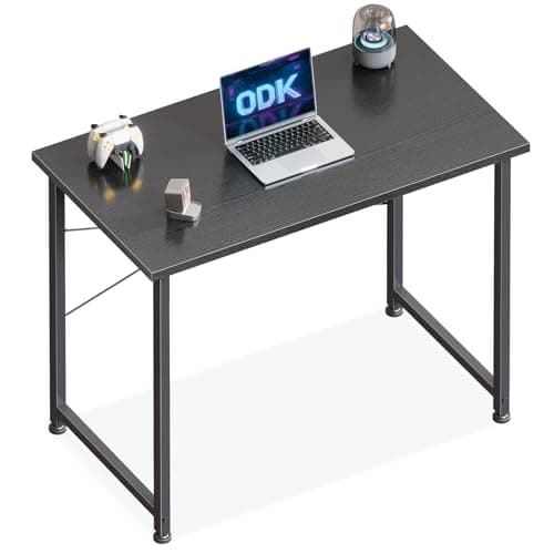 ODK 80x40 cm Desk, Computer Desk for Home Office, Black