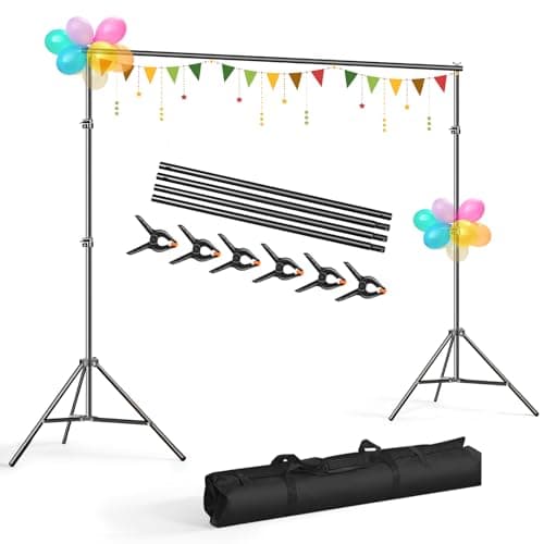 2x3m/6.5x10ft Photography Backdrop Stand, Adjustable Background Support