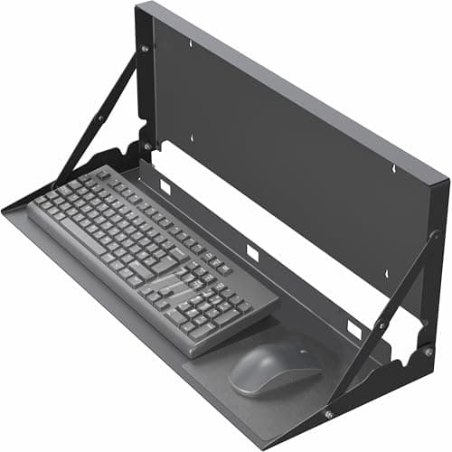 VIVO Black Flip Down 24 Inch Keyboard Tray Wall Mount, Mount-FDKB1