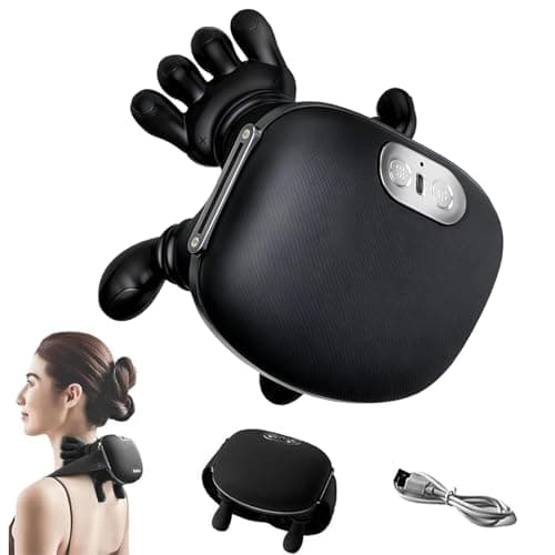Neck and Shoulder Massager,Bionic Heated Massager (Black)
