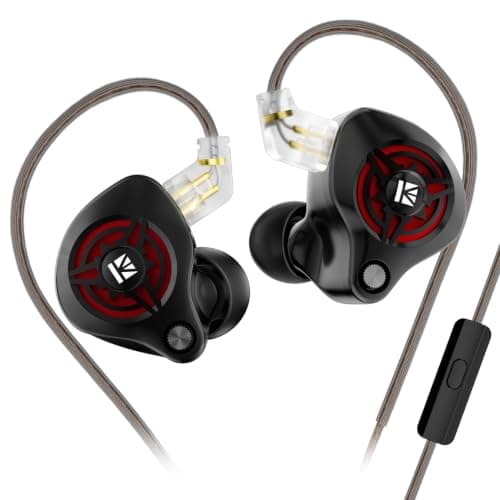 Yinyoo KBEAR BK1 Gaming Earbuds with Mic, 10mm Dynamic Driver Gaming Earphones for FPS Gamers, Detachable 5N OFC Wired In Ear Headphones 3.5mm Jack Compatible with PC, Xbox, PS5, Switch, Mobile