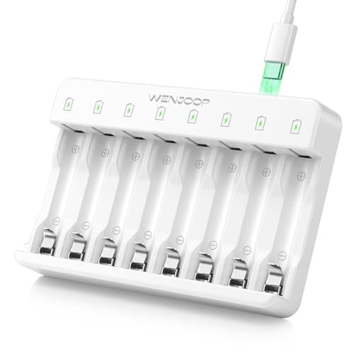 8 Slot AA AAA Battery Charger for 1.2V NiMH NiCd Rechargeable Batteries