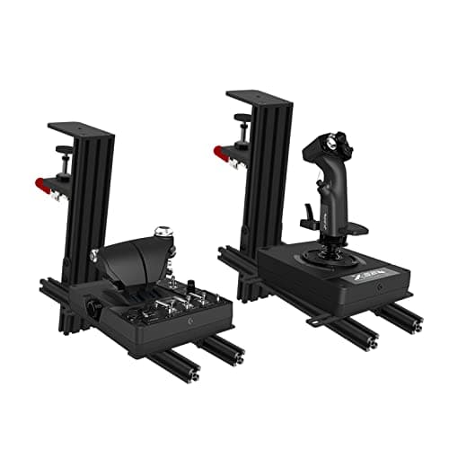 Hikig 2 Set Joystick Desk Mount, Hotas Mount for Flight Sim Game Joystick, Throttle, for Thrustmaster Hotas Warthog/ T16000M FCS/TCA/T.Flight HOTAS/TWCS, for Logitech G X56/ X52/ X52 Pro Hotas