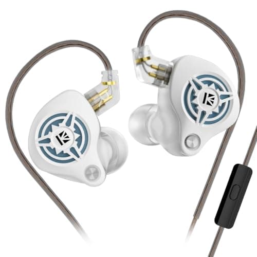 Yinyoo KBEAR BK1 Gaming Earbuds with Mic, 10mm Dynamic Driver Gaming Earphones for FPS Gamers, Detachable 5N OFC Wired In Ear Headphones 3.5mm Jack Compatible with PC, Xbox, PS5, Switch, Mobile