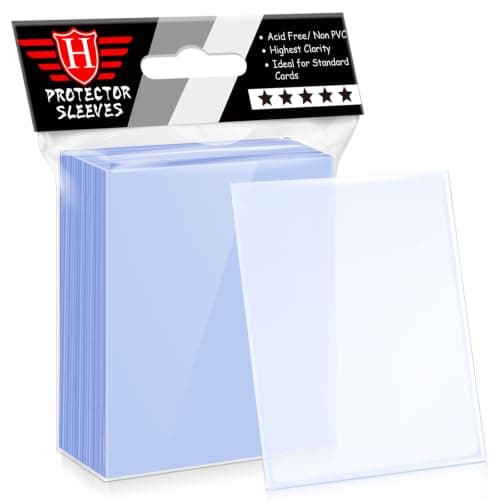 Homthy 100 PCS Soft Plastic Blue Tint Card Sleeves for Trading Cards