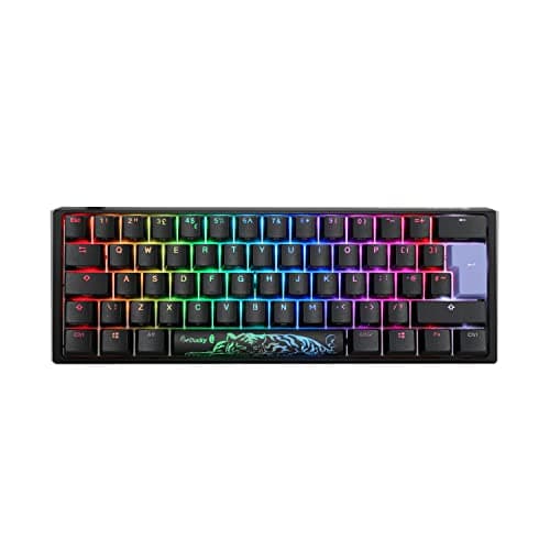 Ducky One3 Classic Black Mini RGB Silent Red Cherry MX Switch Keyboard - UK Layout