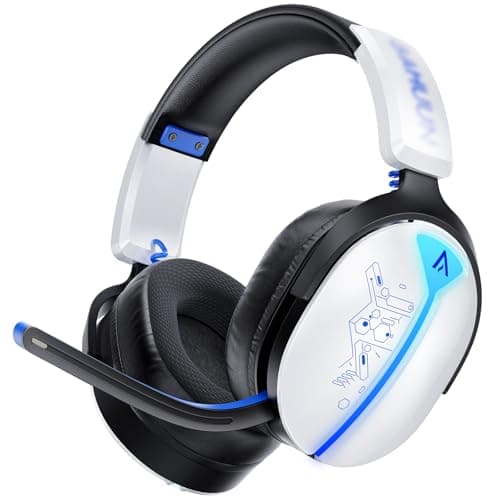 2.4GHz Wireless Gaming Headset for Ps5/PC/Switch, Bluetooth 5.3 40H RGB