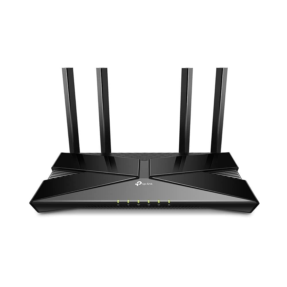 TP-Link Archer AX10 Wi-Fi 6 WLAN Router (1202 Mbps 5 GHz, 300 Mbps 2.4 GHz, 4 × Gigabit LAN Ports, Access Point Mode, HomeCare, Compatible with Alexa), Black | Wide coverage. Stable connection for many devices. Compatible with EasyMesh Tether App Control.