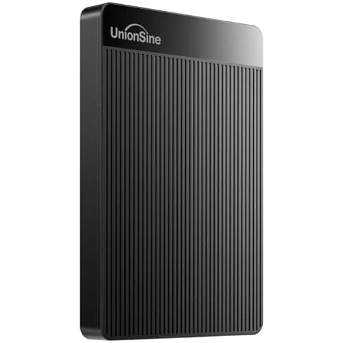UnionSine External Hard Drive 500GB Ultra Slim Portable Hard Drive USB 3.0 HDD Storage Compatible for PC,Mac, Laptop, Xbox, Xbox one, PS4(Black)