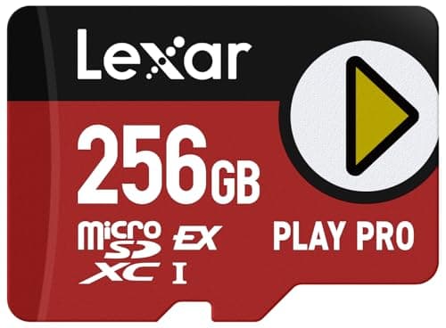 Lexar Play PRO MicroSDXC Express Card 256GB, UHS-I, C10, U3, V30, Full HD, 4K, up to 900MB/s Read, 600MB/s Write, Compatible w/Nintendo-Switch 2, Handheld Consoles, Portable Gaming Device