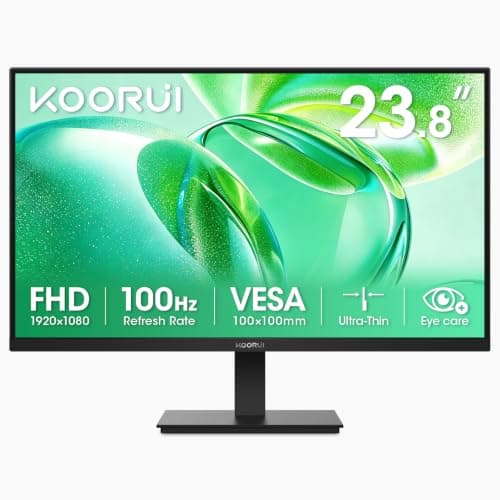 KOORUI 24 Inch Monitor, FHD 100Hz, VESA 100x100mm, Eye Care