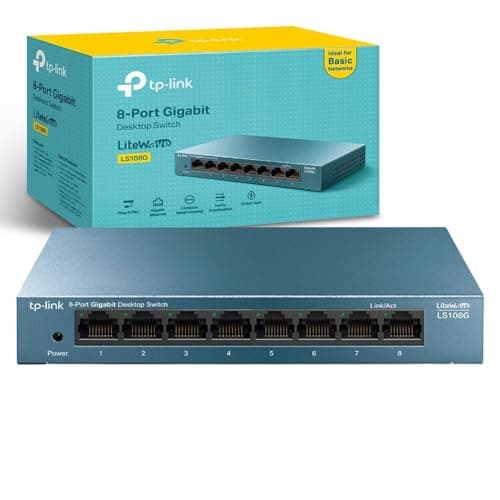 TP-Link LS108G 8-Port Gigabit Network Switch, Metal Ethernet Switch