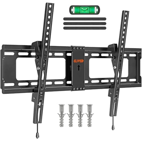ELIVED Tilting TV Wall Bracket for 37-82 inch Flat & Curved TVs, Up to 60KG