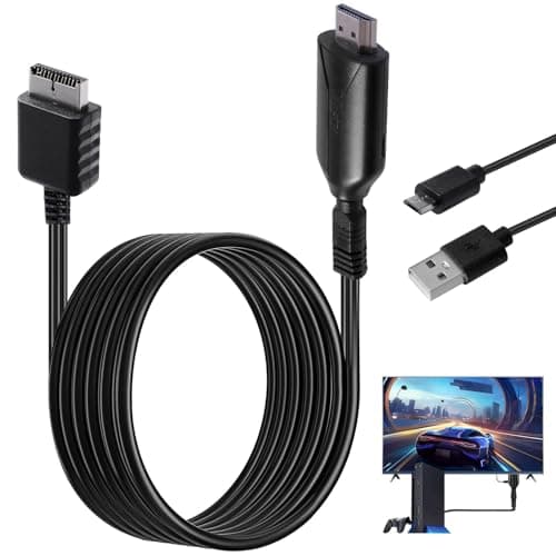 PS1/PS2 to HDM Adapter Cable, PS1/PS2 to HDM Converter HD 1080P with USB
